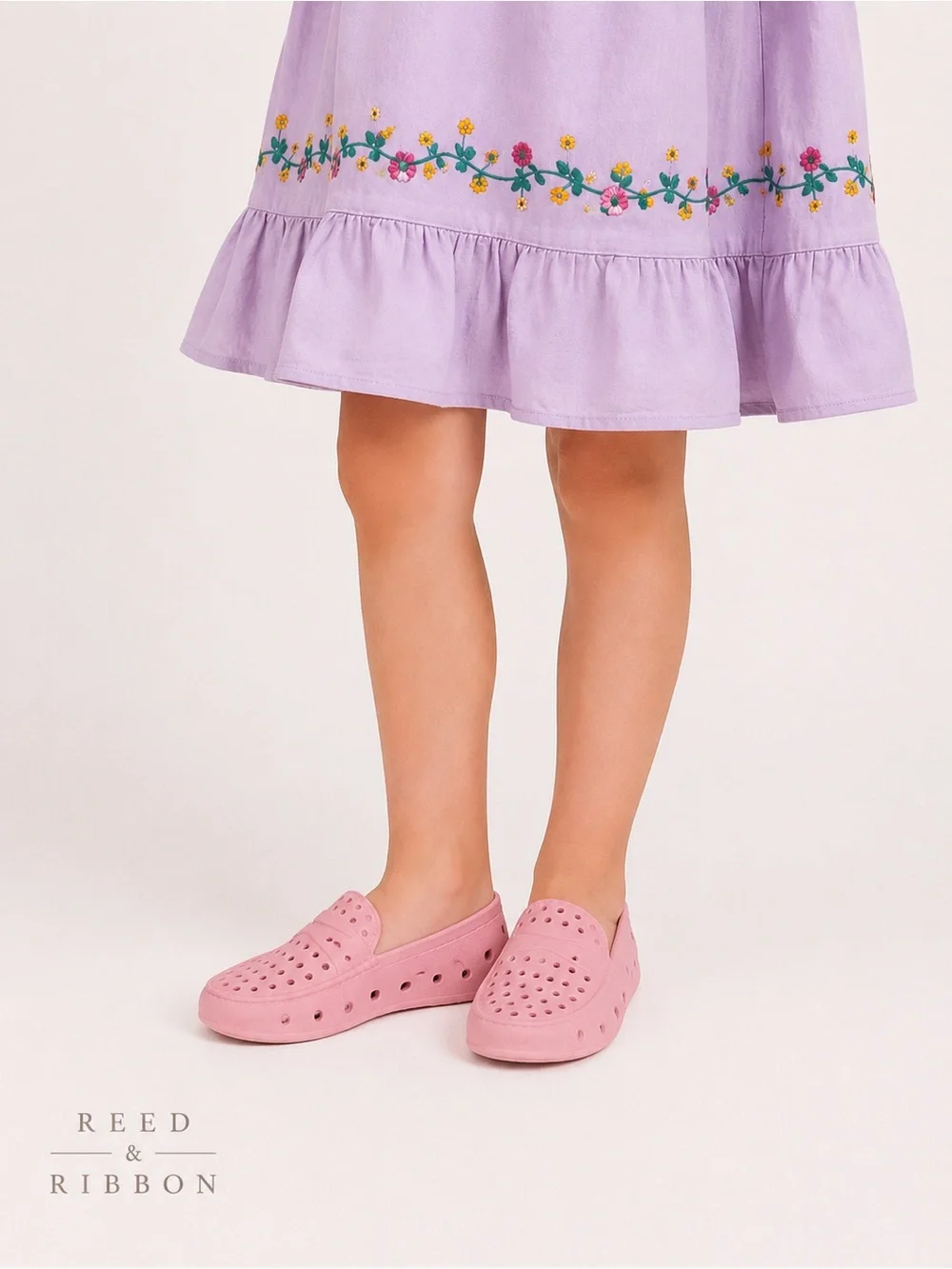 Floafers Toddler Size 7 Pink Perforated Slip On Penny Loafers Lightweight‎ Water